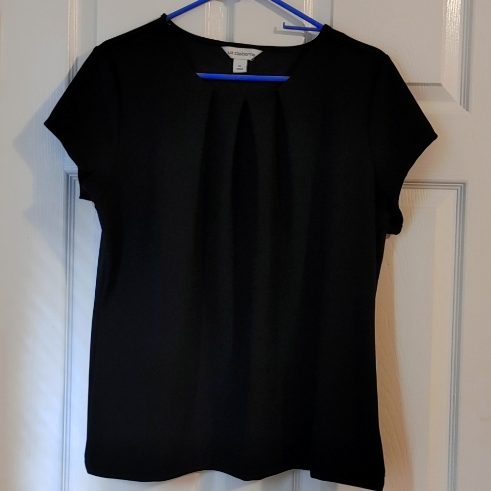 Liz Claiborne women black blouse